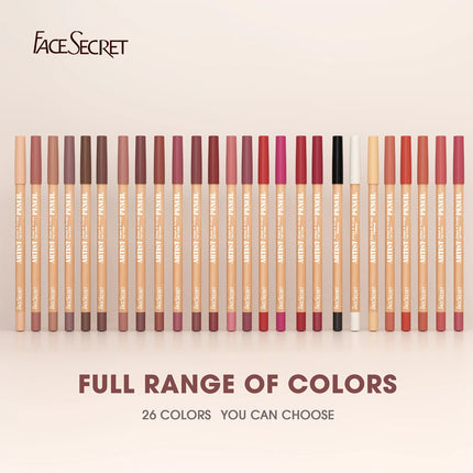 [Velvet Matte Lip Liner] 6pcs Long-Lasting Velvet Matte Lip Liner Pencils Set | Non-Drying & Perfect for Lining & Filling Lips