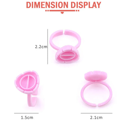 50/100Pcs Disposable Glue Ring Cup For Lashes Fan Tattoo Pigment Holder Eyelash Extension Container Glue Holder Makeup Supplies