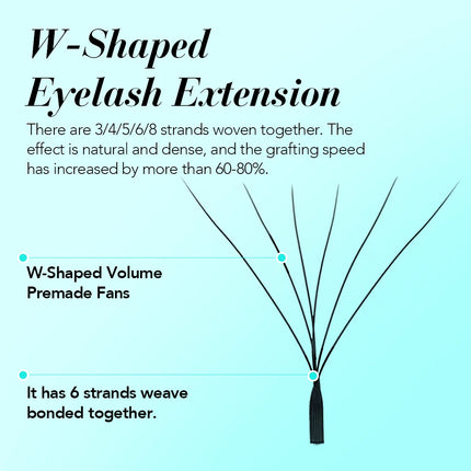 VAVALASH W Shape Eyelash Extension 3D 4D 5D 6D 8D Eye Lashes Natural Soft Premade Fan Lash Extensions