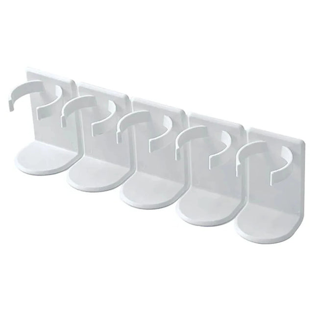 Wall Mounted Spice Bottle Storage Rack Kitchen Seasoning Holder Adhesive Plastic Clip Cabinet Door Spice Jar/Cosmetic Dispenser