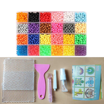 Beads Puzzle Crystal DIY Water Spray Beads Perlen Set Ball Games 3D Handmade Magic Toys for Children Water Mist Magic Beads