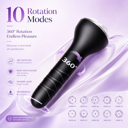Vibrator Butt Plug Anal Toys Prostate Massager with 10 Vibrating Rotating Beginner-Friendly Anal Plug Sex Toys for Men Women