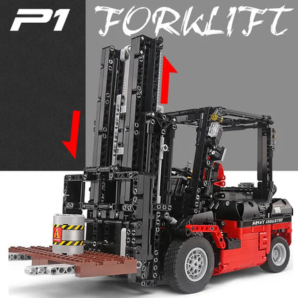 Mould King 13106 Technical Car Toys The Motorized MOC-3681 Forklift Building Block Assembly Truck Brick Set Kids Christmas Gift
