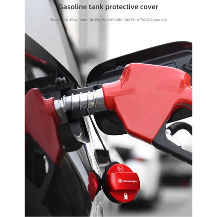 Car Fuel Cap Aluminum Alloy Oil Box Lid Petrol Tank Cover For Volkswagen GTI Polo Golf 5 MK6 MK7 Tiguan Arteon Jetta Passat CC