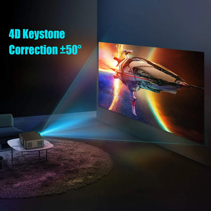 YABER Y21 Native 1920 x 1080P Projector 450 ANSI Upgrad Full HD Video Projector, Support 4k & Zoom, Home & Outdoor Projector