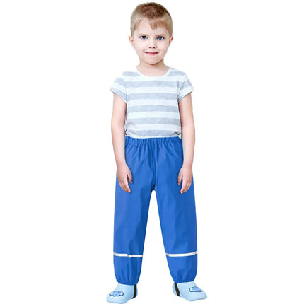 Kids Raincoat Rain Pants Waterproof Cartoon Children's Kids Rain Dungarees Mud Trousers Waterproof Breathable for Girls Boys
