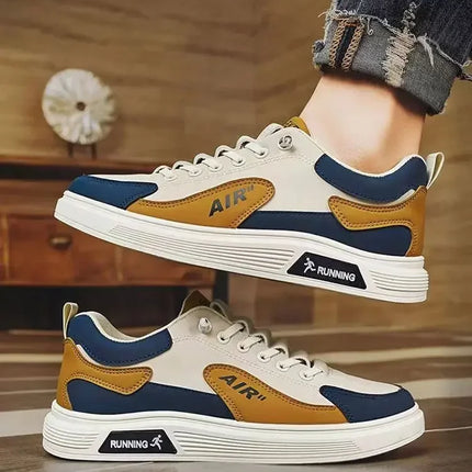 New Men's Shoes Leather Fashion Low-top Men's Casual Trendy Shoes Running Sports