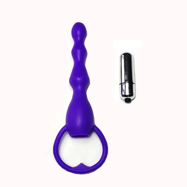 Vibrating Anal Plug Prostate Massage Soft Anal Beads Butt Plug Vibrators Sex Toys for Couples Butt Plug Silicone Adult Products