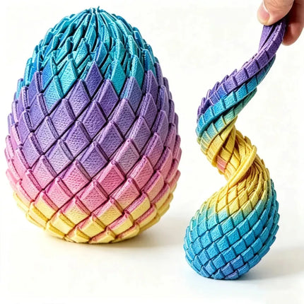 /2026new product 3D Printing Dragon Egg Stress Relief Model, Deformable Twist Egg, Creative Stress-Relief Gadget Desk Ornament
