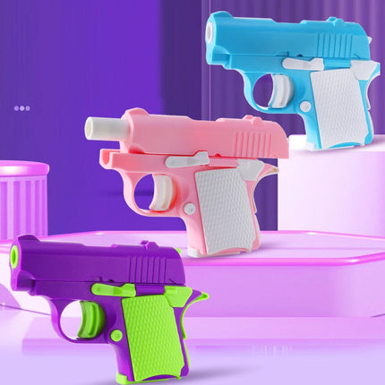 1PC 3D Mini Model Gun 1911 Pistols Hand Toy Pistols Toy Bullets No Fire Rubber Band Launcher Collection Gifts