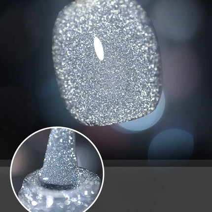 ANNIES 10ml Glittering Diamond Nail Polish Gel 12 Colors Reflective Glitter Lining Gel Nail Polish Nail Painting Hand Makeup