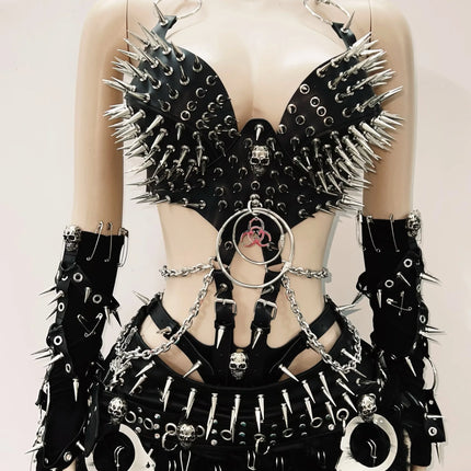Gothic Tank Tops Punk Tank Tops halter topy2k clothes y2k crop top gothic clothes y2k top rivet Tank Tops Skull top vintage top