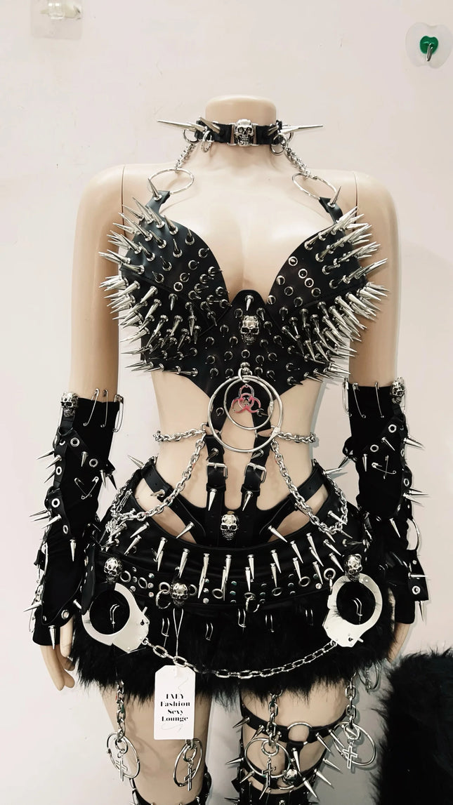 Gothic Tank Tops Punk Tank Tops halter topy2k clothes y2k crop top gothic clothes y2k top rivet Tank Tops Skull top vintage top