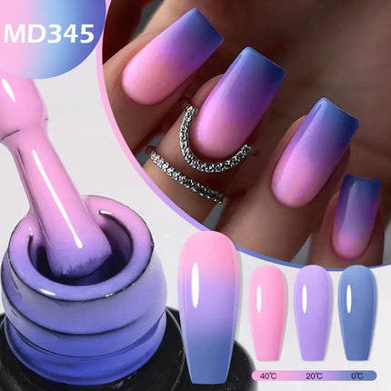 8ml Thermal Nail Gel Polish 3 Colors Changing Semi Permanent Soak Off UV/LED Nail Art Gel Varnish for Manicure Nail Supplies