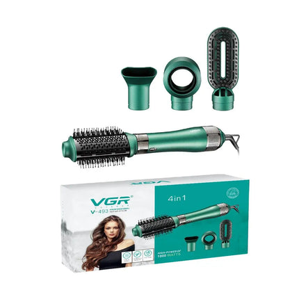 VGR V-493 4 in1 hair dryer styler power cord hot air brush comb professional electric hair straightener