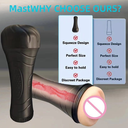Realistic Vagina Male Masturbator TPE Soft Tight Pussy Erotic 18+ Adult Toys Sex Toys For Men Masturbatings machine Sex shop