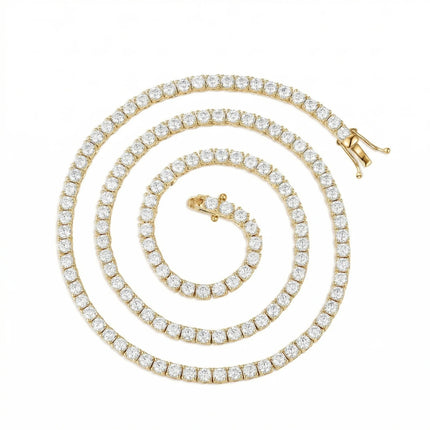 New D VVS1 925 Sterling Silver Moissanite Tennis Necklace Original with GRA Bracelets for Women Man Sparkling Party Jewelry