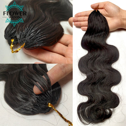 Knotless Pre-Separated Crochet Hair Extensions Body Wave Feather Crochet Human Hair Seamless Reusable 60g 50strands for Women