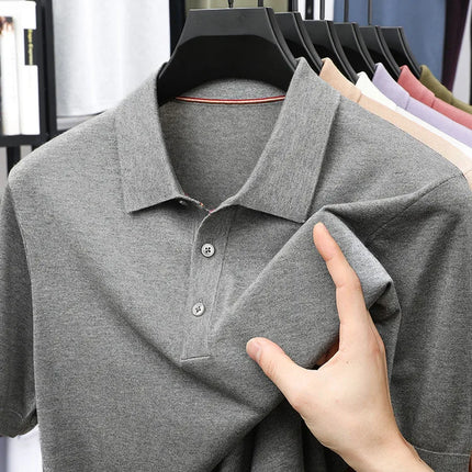 Men's Lyocell Polo Shirt - Summer Essential 100% Breathable Tencel Wrinkle-Free & Eco-Friendly Soft Handfeel 17 Colors Available
