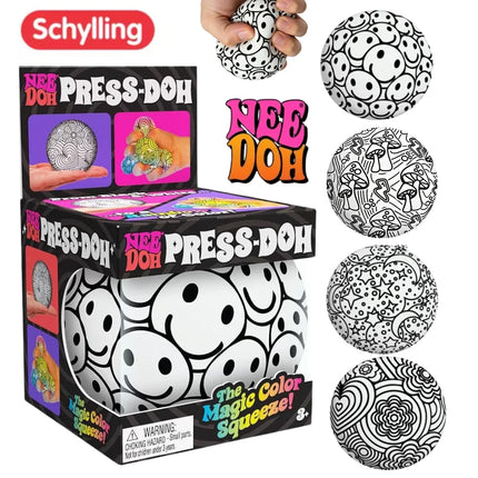 NEW NeeDoh Graffiti Ball Blind Box Series Desktop Ornament Stress Squishy Toys For People Under Pressure Fun Soft Stress Ball
