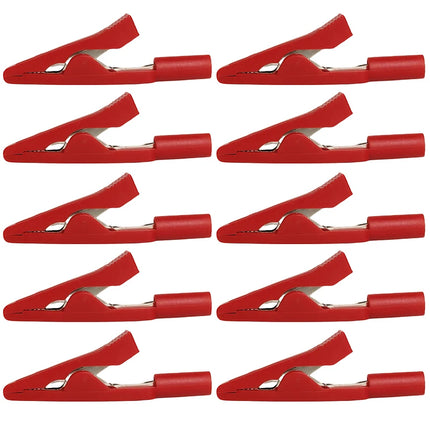 40/10 Pcs Insulated Solderable Alligator Clips with Pure Copper Jaws for Safe Electronics Testing