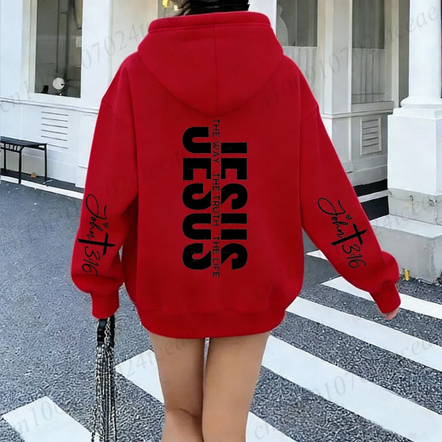 Funny Jesus Print Men Women Hooded Hoodies Casual Hoody Clothing Jesus Fashion Personality Sweatshirts Hip Hop Streetwear Tops