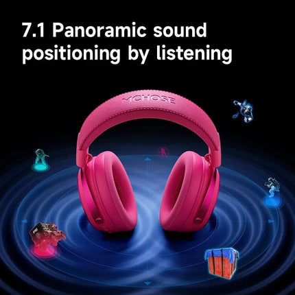 MCHOSE X9 Wireless Headworn Game Headset Bluetooth 2.4G Three Mode E-sports Noise Reduction Headset Desktop Computer Headset FPS