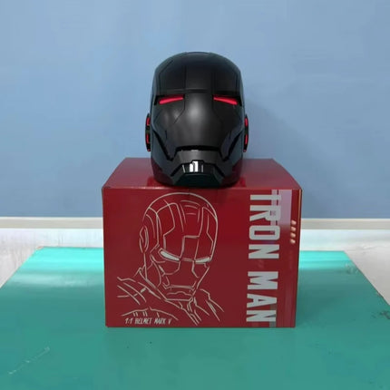Silver Red MK5 pro Max Helmet Collectible Ornament - Voice Remote Control Automatic Functions Upgrade Version Ideal Gift