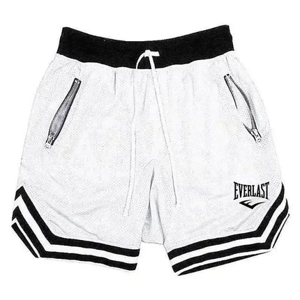 2026 EVERLAST Fitness Sports Basketball Shorts Men's Summer Casual Loose Breathable Mesh Shorts Fashion Hip Hop Sweatpants