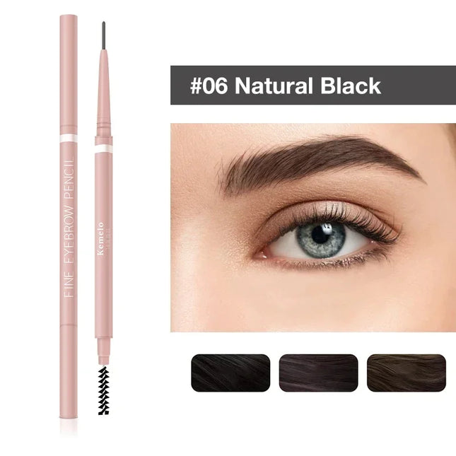 1PC 1.5mm Ultra Fine Double-Ended Eyebrow Pencil Waterproof Sweat-proof Long Lasting Professional Eye Makeup For Women