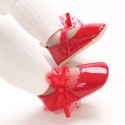 Baby Girls First Walkers 0-18 Months Red Princess Shoes Soft Sole Spring Autumn