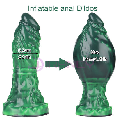 Max 11cm Inflatable Butt Plug Huge Anal Dildo Silicone Sex Toy Women Men Anal Extender 18+ Prostate Massage G-spot Stimulation