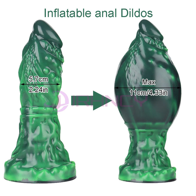 Max 11cm Inflatable Butt Plug Huge Anal Dildo Silicone Sex Toy Women Men Anal Extender 18+ Prostate Massage G-spot Stimulation