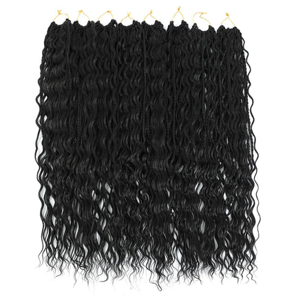 Synthetic Goddess Box Braid Crochet Hair 24" Honey Blonde Boho Bohemian Pre-looped Platinum Blonde Braiding Hair with Curly Ends