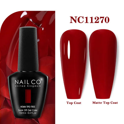 NAILCO 131Colors TPO FREE HEMA Vernis Semi Permanent UV Varnish Gel Nail Polish Nails Art Gel Manicure TOP BASE Varnish Hybrid