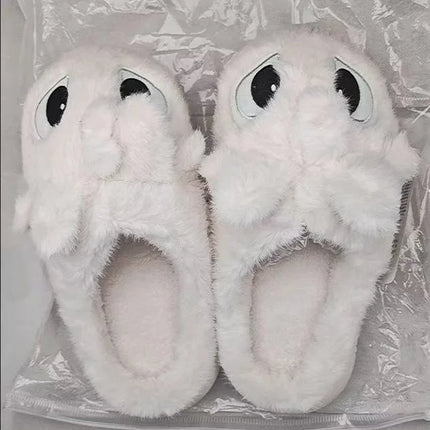 Winter Cute How To Train Your Dragon Toothless Slippers  Include Heel Furry Couple Anti-slip Keep Warm Good Looks Shoes Gift