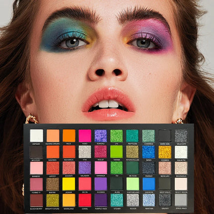 50 Color Gift Eyeshadow Tray,Professional Makeup Artist nude Warm Tone Pearlescent Matte Color for Carnival/Daily/Party