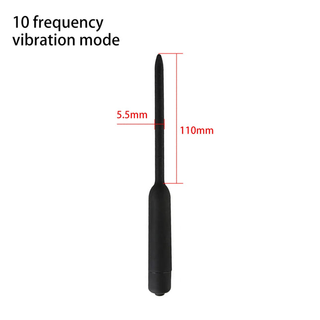 10 Frequency Urethral Vibrator Catheter Penis Plug Sex Toy for Men Vibrating Urethral Plug Penis Insertion Urethra Sound Dilator