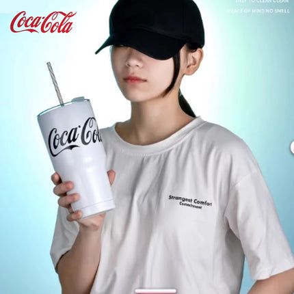 Coca Cola Ice King Cup Thermos Cup Large Capacity 20oz Straw Water Cup