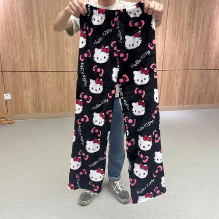 Sanrio Hello Kitty Women's Pajamas Pants Girl Pajama Pants Y2K Cartoon Anime Couple Leisure Home Pants Home Clothing Nighty Gift