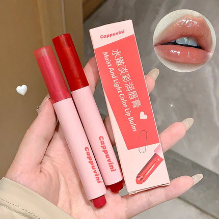 Shimmer Heart Jelly Lipstick Pen Hydrating Ice Rose Solid Lip Gloss Tinted Mirror Finish Water Gloss Pomelo Lip Balm Cosmetics
