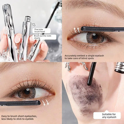 Lashes Mascara Waterproof Silk Fiber Mascara Black Long Curling Eyelash Extensions Non-clumping Eyes Makeup Cosmetics