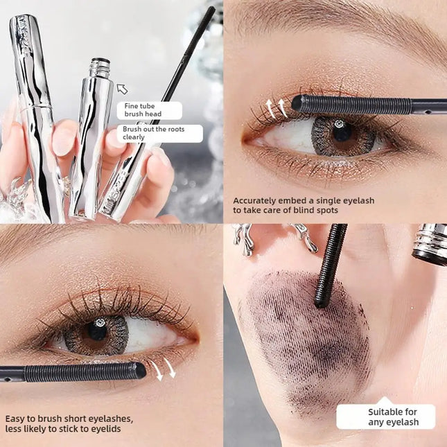 Lashes Mascara Waterproof Silk Fiber Mascara Black Long Curling Eyelash Extensions Non-clumping Eyes Makeup Cosmetics