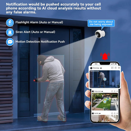 ANSVICAM 2K WiFi IP Camera Outdoor Magnetic Battery Security Camera Indoor Color Night Vision Waterproof Wireless Surveillance