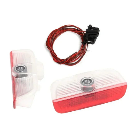 2Pcs LED Car Door Welcome Light Logo for VOLKSWAGEN VW R Line Golf Tiguan POLO BORA Passat Jetta Touareg Courtesy Projector Lamp