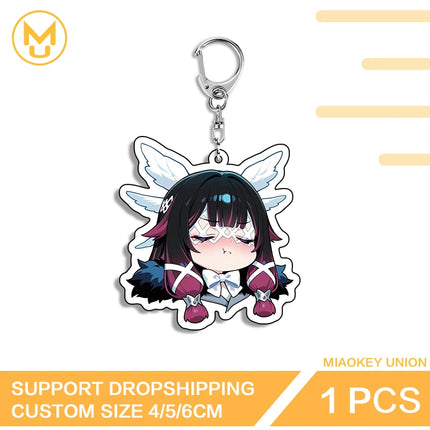 Genshin Impact Kawaii Columbina Double Sided Acrylic Keyring High Quality Decorative Decorative Key Ring For Bags And Keys