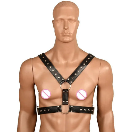 Sexy Adjustable Leather Handcuffs Bdsm Body Harness Male Sexy Fetish Slave Bondage Restraints Adult Sex Toys For women sex game