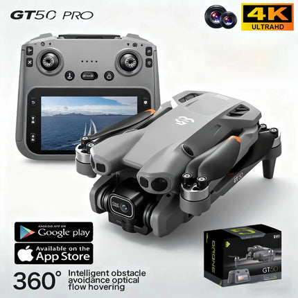 New Gift Upgrated 2026 GT50PRO Professional Drone with 4K Dual Camera Video Drone Quadcopter 360° Intelligent Obstacle Avoidance