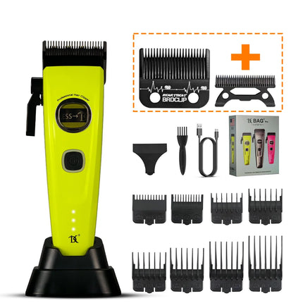 Professional Hair Clipper DKBAG 7500RPM External Rotor Brushless Motor Barber DLC Echo Blade Base Charger Hair Trimmer for Man