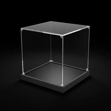 Acrylic Display Box Sturdy Construction Clear Collectible Container Figurine Display Stand Glue-No-Cost Assembly Household